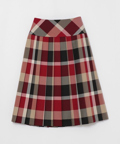 BLUE LABEL CRESTBRIDGE(ブルーレーベルクレストブリッジ)の「クレストブリッジチェックポリエステルビエラプリーツスカート(スカート・レディース・レッド/パープル系その他7・38/36)」の9枚目の写真