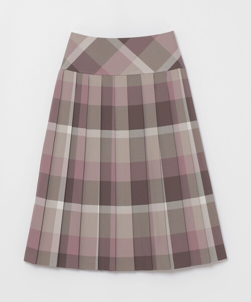 BLUE LABEL CRESTBRIDGE(ブルーレーベルクレストブリッジ)の「クレストブリッジチェックポリエステルビエラプリーツスカート(スカート・レディース・レッド/パープル系その他7・38/36)」の16枚目の写真