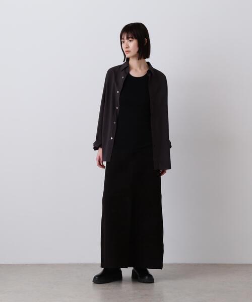 YLEVE(イレーヴ)の「YLEVE / ORGANIC COTTON LOOP-WHEELED RIB TANK TOP(Tシャツ/カットソー・レディース・ブラック/ホワイト・1)」の10枚目の写真