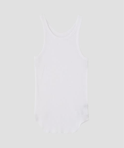 YLEVE(イレーヴ)の「YLEVE / ORGANIC COTTON LOOP-WHEELED RIB TANK TOP(Tシャツ/カットソー・レディース・ブラック/ホワイト・1)」の8枚目の写真