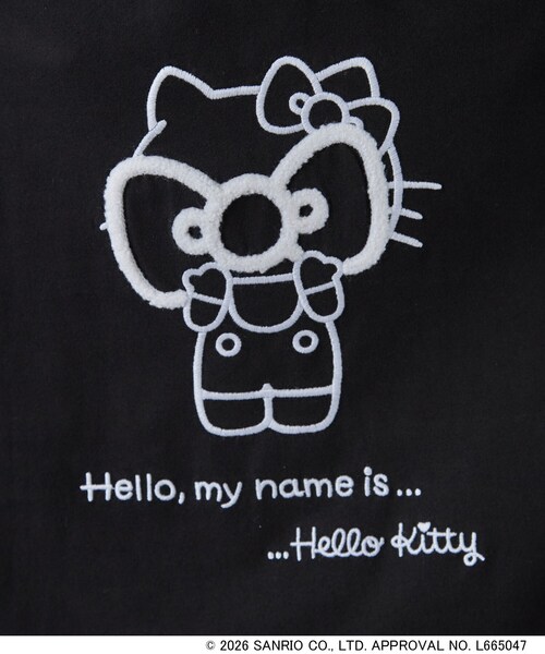 sanrio(サンリオ)の「【HELLO KITTYコラボ】刺繍ロンT(Tシャツ/カットソー・レディース・チャコールグレー/ブラック系/ホワイト系1/ワイン系1・01/02/03/04)」の12枚目の写真