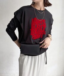 【WEB限定】フロッキーロゴプリント肩タックロンTEE