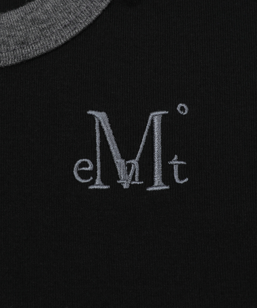 MUCENT（ムセント）の「ペリング ミディ丈 リンガー配色 長袖Tシャツ (4カラー)（Tシャツ/カットソー・レディース・スカイブルー/エメラルドブルー/ブラック/レッド・FREE）」の6枚目の写真