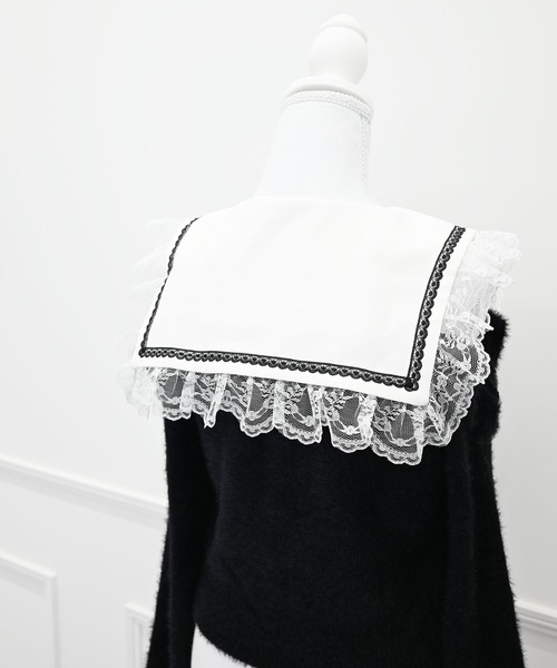 MA*RS(アメーバーマーズ)の「クロス刺繍襟ニット(ニット/セーター・レディース・ホワイト/ブラック/グレー・FREE)」の19枚目の写真