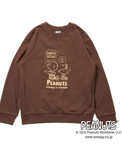 ピーナッツ PEANUTS ドライ裏毛スウェットクルーネック（スウェット