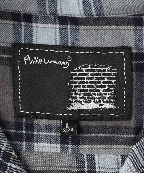 Right-on(ライトオン)の「Philip Lumbang チェックシャツ(シャツ/ブラウス・メンズ・ブラック系1/ブルー系1/チャコールグレー・04/05/06)」の21枚目の写真