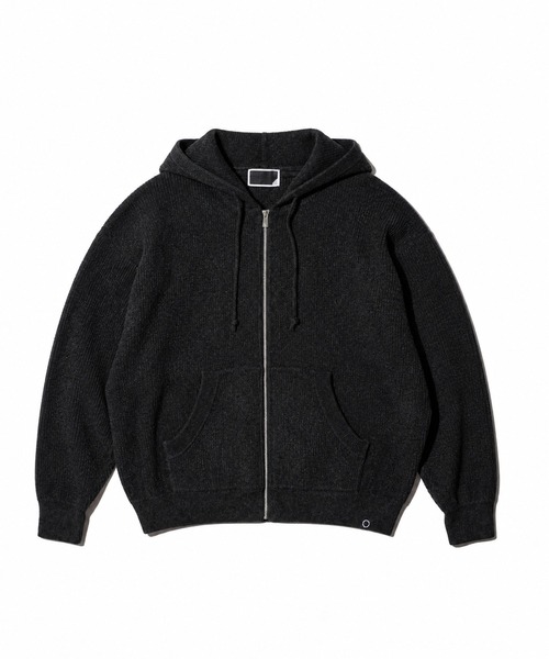 PHINGERIN（フィンガリン）の「CORDY KNIT ZIP HOODIE（パーカー・メンズ・グレー/ブラック・LARGE/MEDIUM）」の2枚目の写真