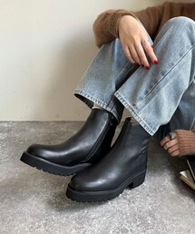 サイドジップトラックブーツ