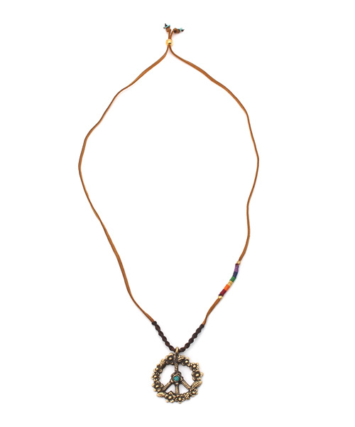 チャイハネ（チャイハネ）の「【チャイハネ】ピースフラワーネックレス（ネックレス・レディース・ゴールド/シルバー・FREE）」の4枚目の写真