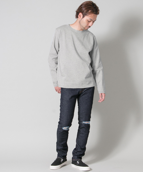 URBAN RESEARCH（アーバンリサーチ）の「URiD JERSEY SWEAT L/S（Tシャツ/カットソー・メンズ・グレー/チャコールグレー/ホワイト・LARGE/MEDIUM）」の12枚目の写真