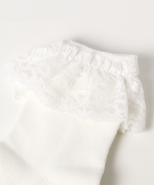 WEGO(ウィゴー)の「WEGO/レースソックス(ソックス/靴下・レディース・ホワイト/ブラック・FREE)」の3枚目の写真