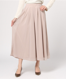 ウエストタックシフォンワイドフレアパンツ
