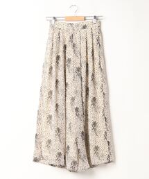 KOBE LETTUCE | [無地/小花柄/ドット柄]ウエストタックシフォンワイドフレアパンツ(その他パンツ)