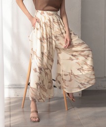 KOBE LETTUCE（コウベレタス）の「ウエストタックシフォンワイドフレアパンツ（その他パンツ）」