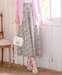 KOBE LETTUCE | [無地/小花柄/ドット柄]ウエストタックシフォンワイドスカンツ(その他パンツ)