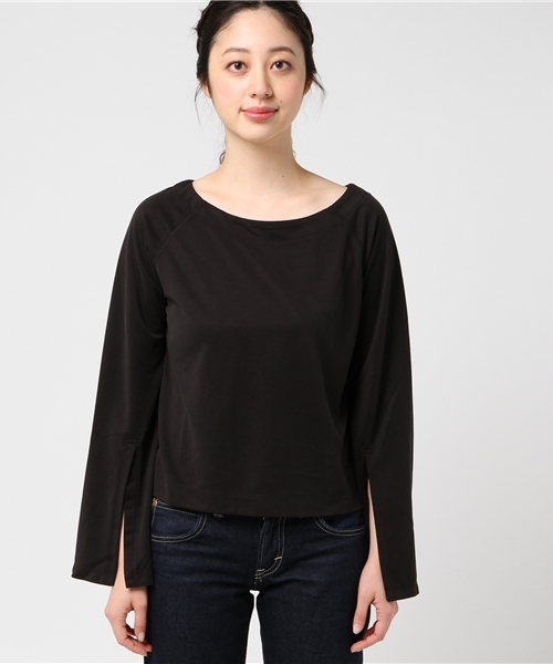 Colour By Numbers(カラーバイナンバーズ)の「【Colour By Numbers】WOMENS フレアスリーブプルオーバー(Tシャツ/カットソー・レディース・ホワイト/ブラック・FREE)」の3枚目の写真