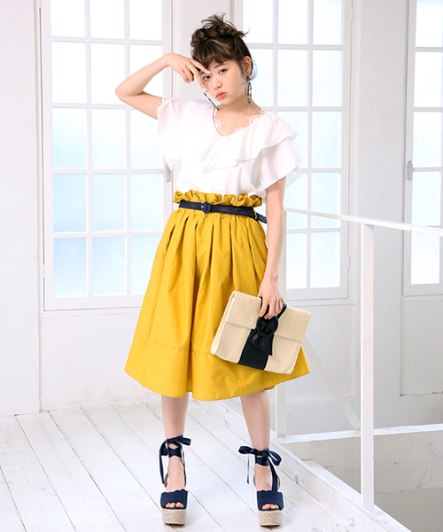 one after another NICE CLAUP（ワンアフターアナザーナイスクラップ）の「ゆらひらブラウス（シャツ/ブラウス・レディース・ブラック/オフホワイト/ラベンダー/チェック/パープル系その他・FREE）」の18枚目の写真