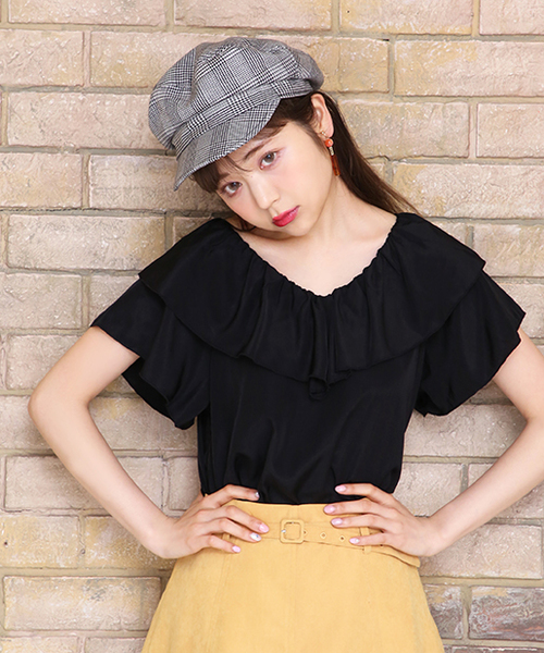 one after another NICE CLAUP（ワンアフターアナザーナイスクラップ）の「ゆらひらブラウス（シャツ/ブラウス・レディース・ブラック/オフホワイト/ラベンダー/チェック/パープル系その他・FREE）」の20枚目の写真