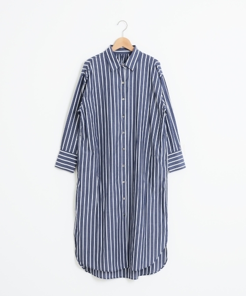 le.coeur blanc（ルクールブラン）の「【WEB限定PRICE】タイプライターロングシャツワンピース（シャツワンピース・レディース・オフホワイト/ブラウン/ブルー系その他4・FREE）」の5枚目の写真