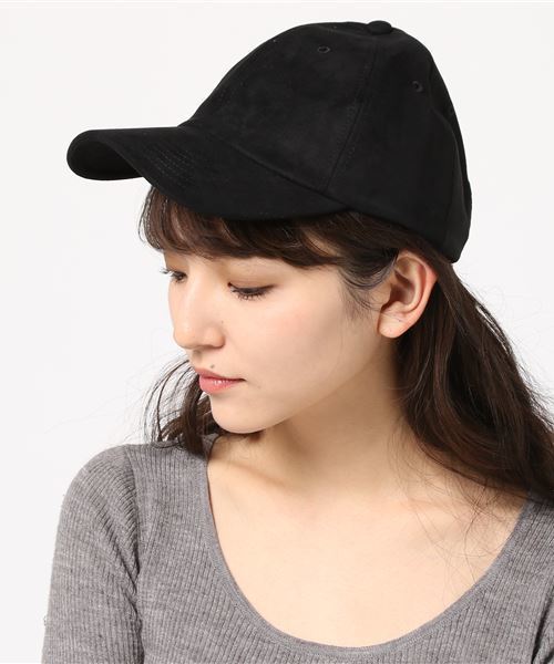 earth music&ecology（アースミュージックアンドエコロジー）の「・ポリスウェードキャップ（キャップ・レディース・ブラック/ピンク/アイボリー・FREE）」の2枚目の写真