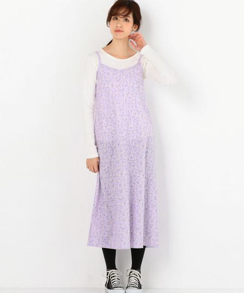 Another Edition(アナザーエディション)の「ローズプリントキャミワンピース ◆(ワンピース・レディース・ライトブルー/ライラック・FREE)」の2枚目の写真