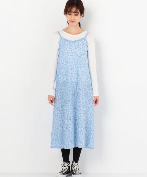 Another Edition(アナザーエディション)の「ローズプリントキャミワンピース ◆(ワンピース・レディース・ライトブルー/ライラック・FREE)」の13枚目の写真