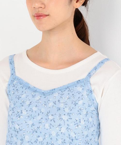 Another Edition(アナザーエディション)の「ローズプリントキャミワンピース ◆(ワンピース・レディース・ライトブルー/ライラック・FREE)」の10枚目の写真