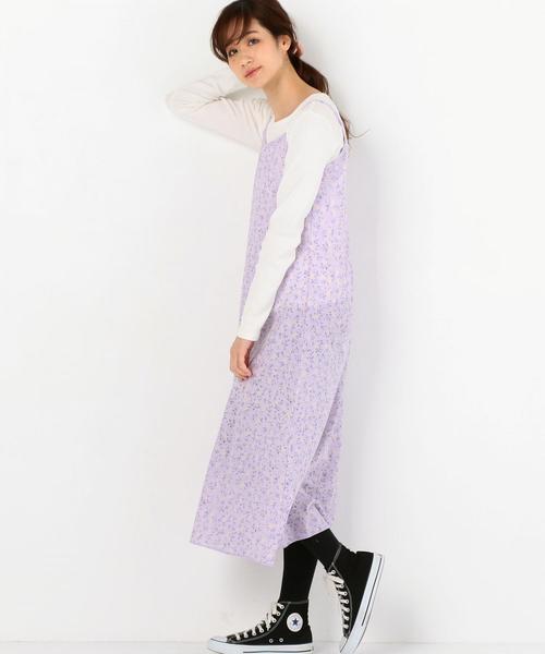 Another Edition(アナザーエディション)の「ローズプリントキャミワンピース ◆(ワンピース・レディース・ライトブルー/ライラック・FREE)」の3枚目の写真