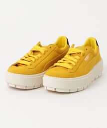 PUMA | PUMA プーマ W SUEDE PLATFORMTRACEBOLD スウェード プラットフォーム トレース ボールド ウ 367066 03LEMON-EVENING BLUE(スニーカー)