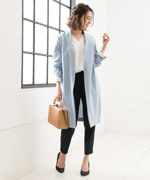 RIVE DROITE（リヴドロワ）の「プレミアムダンボールコート（その他アウター・レディース・サックスブルー/グレー・FREE）」の6枚目の写真