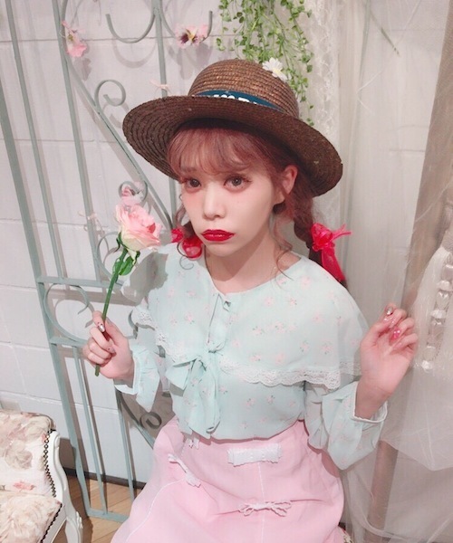 Swankiss(スワンキス)の「AU flower lace B/L(シャツ/ブラウス・レディース・ピンク/ミント・FREE)」の2枚目の写真