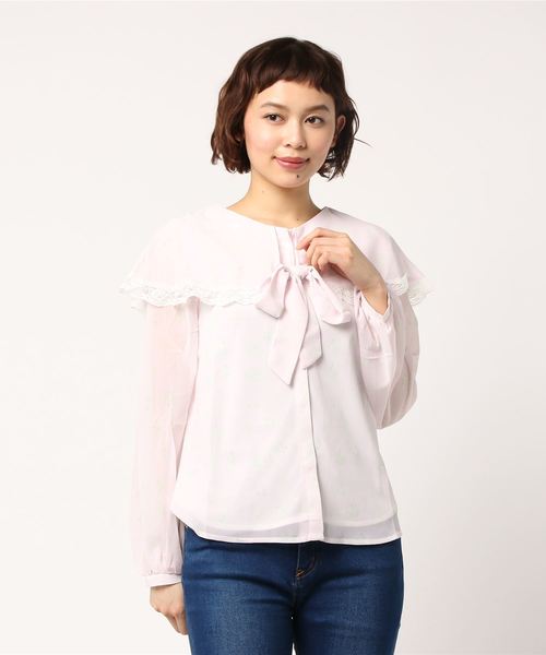 Swankiss(スワンキス)の「AU flower lace B/L(シャツ/ブラウス・レディース・ピンク/ミント・FREE)」の6枚目の写真