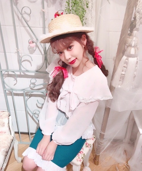 Swankiss(スワンキス)の「AU flower lace B/L(シャツ/ブラウス・レディース・ピンク/ミント・FREE)」の7枚目の写真