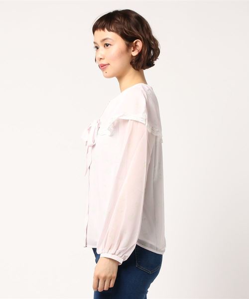 Swankiss(スワンキス)の「AU flower lace B/L(シャツ/ブラウス・レディース・ピンク/ミント・FREE)」の3枚目の写真