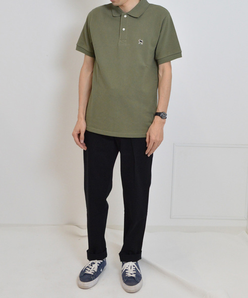 SONTAKU（ソンタク）の「【Begin/ビギン6月号掲載】SONTAKU/ソンタク 黒柴ポロシャツ（ポロシャツ・メンズ・ホワイト/ネイビー/バーガンディー/レモンイエロー/ブラック/ライトピンク/ターコイズブルー/オリーブ/バイオレット/ライトブルー/サンドグレー/スモークグレー/ミント・X-LARGE/LARGE/MEDIUM/SMALL）」の14枚目の写真