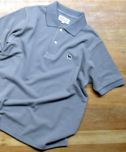 SONTAKU（ソンタク）の「【Begin/ビギン6月号掲載】SONTAKU/ソンタク 黒柴ポロシャツ（ポロシャツ・メンズ・ホワイト/ネイビー/バーガンディー/レモンイエロー/ブラック/ライトピンク/ターコイズブルー/オリーブ/バイオレット/ライトブルー/サンドグレー/スモークグレー/ミント・X-LARGE/LARGE/MEDIUM/SMALL）」の5枚目の写真
