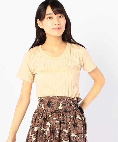 SHIPS（シップス）の「リブクルーネックTee（Tシャツ/カットソー・レディース・ライトホワイト/ブラック/ベージュ/ブラウン/イエロー系その他2/パープル・ONE SIZE）」の20枚目の写真