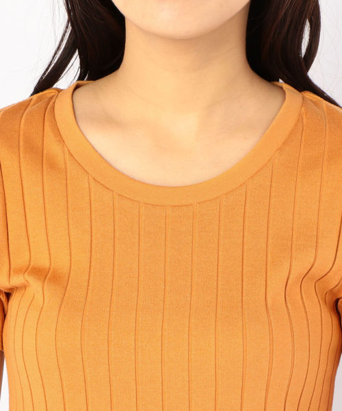 SHIPS（シップス）の「リブクルーネックTee（Tシャツ/カットソー・レディース・ライトホワイト/ブラック/ベージュ/ブラウン/イエロー系その他2/パープル・ONE SIZE）」の11枚目の写真