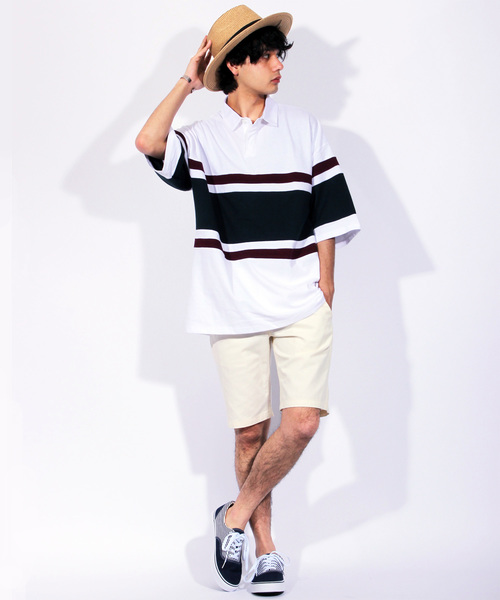 8(eight)(エイト)の「つば広 麦わら帽子 ペーパーハット(ハット・メンズ・ホワイト/ブラック/ベージュ・FREE)」の6枚目の写真