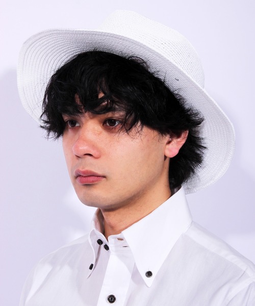 8(eight)(エイト)の「つば広 麦わら帽子 ペーパーハット(ハット・メンズ・ホワイト/ブラック/ベージュ・FREE)」の7枚目の写真