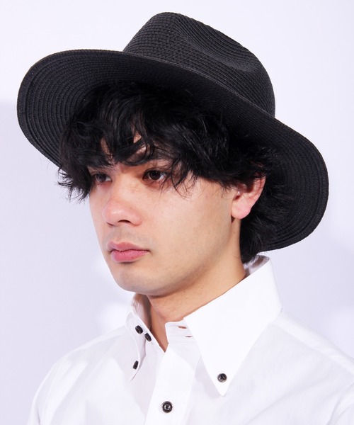 8(eight)(エイト)の「つば広 麦わら帽子 ペーパーハット(ハット・メンズ・ホワイト/ブラック/ベージュ・FREE)」の8枚目の写真