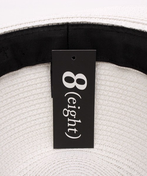 8(eight)(エイト)の「つば広 麦わら帽子 ペーパーハット(ハット・メンズ・ホワイト/ブラック/ベージュ・FREE)」の21枚目の写真