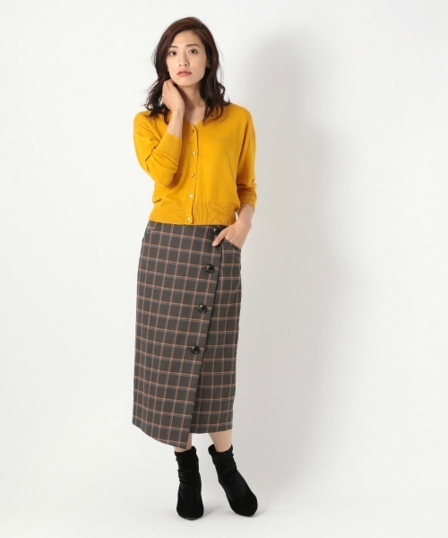 laboratory work（ラボラトリーワーク）の「クールミストＶネックカーデ（カーディガン/ボレロ・レディース・ブラック/ブラウン/イエロー・MEDIUM）」の16枚目の写真