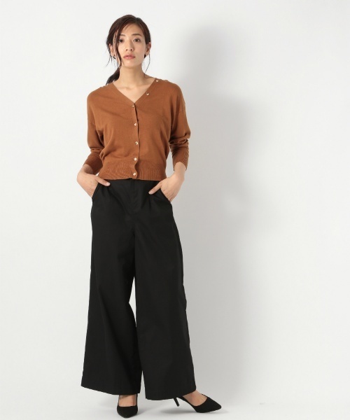 laboratory work（ラボラトリーワーク）の「クールミストＶネックカーデ（カーディガン/ボレロ・レディース・ブラック/ブラウン/イエロー・MEDIUM）」の14枚目の写真