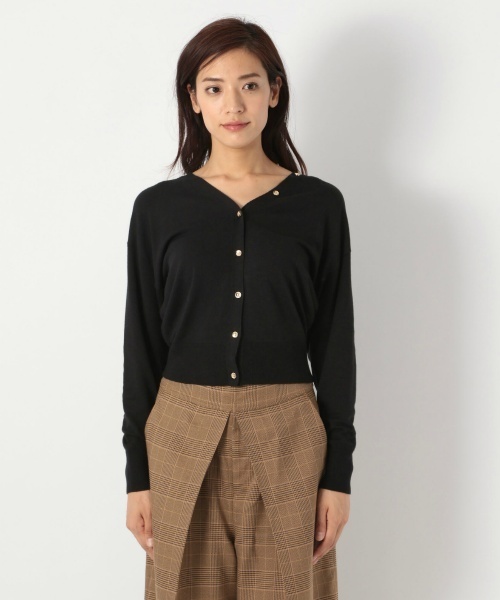 laboratory work（ラボラトリーワーク）の「クールミストＶネックカーデ（カーディガン/ボレロ・レディース・ブラック/ブラウン/イエロー・MEDIUM）」の13枚目の写真