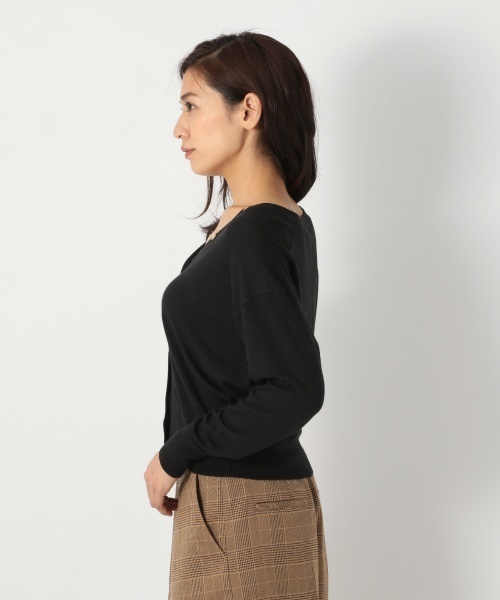 laboratory work（ラボラトリーワーク）の「クールミストＶネックカーデ（カーディガン/ボレロ・レディース・ブラック/ブラウン/イエロー・MEDIUM）」の12枚目の写真