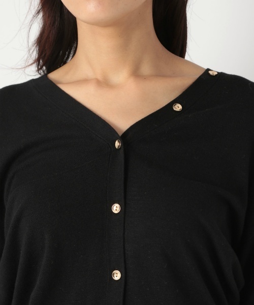 laboratory work（ラボラトリーワーク）の「クールミストＶネックカーデ（カーディガン/ボレロ・レディース・ブラック/ブラウン/イエロー・MEDIUM）」の10枚目の写真