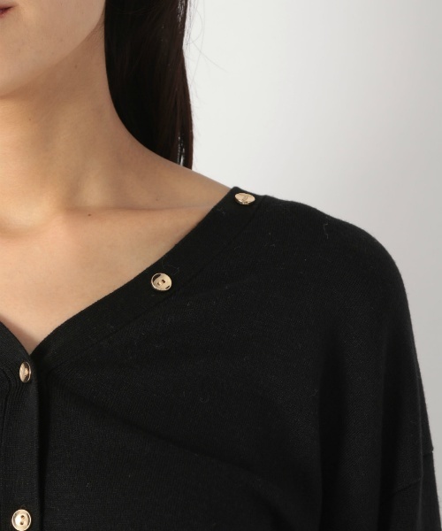 laboratory work（ラボラトリーワーク）の「クールミストＶネックカーデ（カーディガン/ボレロ・レディース・ブラック/ブラウン/イエロー・MEDIUM）」の7枚目の写真