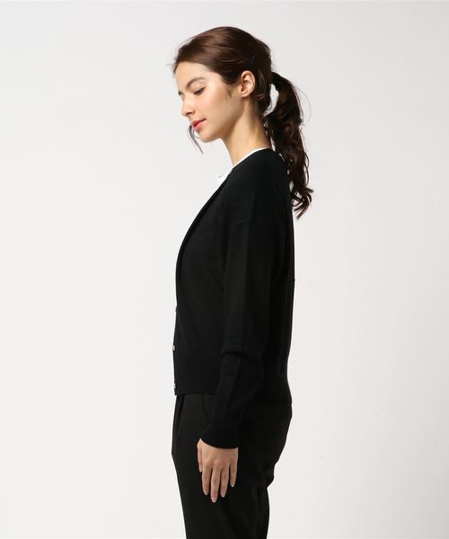 laboratory work（ラボラトリーワーク）の「クールミストＶネックカーデ（カーディガン/ボレロ・レディース・ブラック/ブラウン/イエロー・MEDIUM）」の4枚目の写真