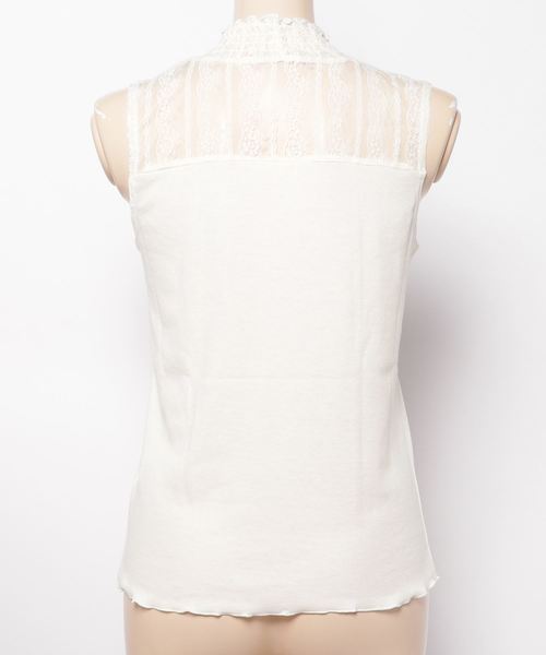 one after another NICE CLAUP（ワンアフターアナザーナイスクラップ）の「プチハイレーステレコインナー（キャミソール・レディース・ブラック/オフホワイト/ピンクベージュ・FREE）」の5枚目の写真